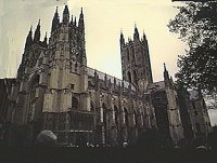 L'imposante cathdrale de Canterbury